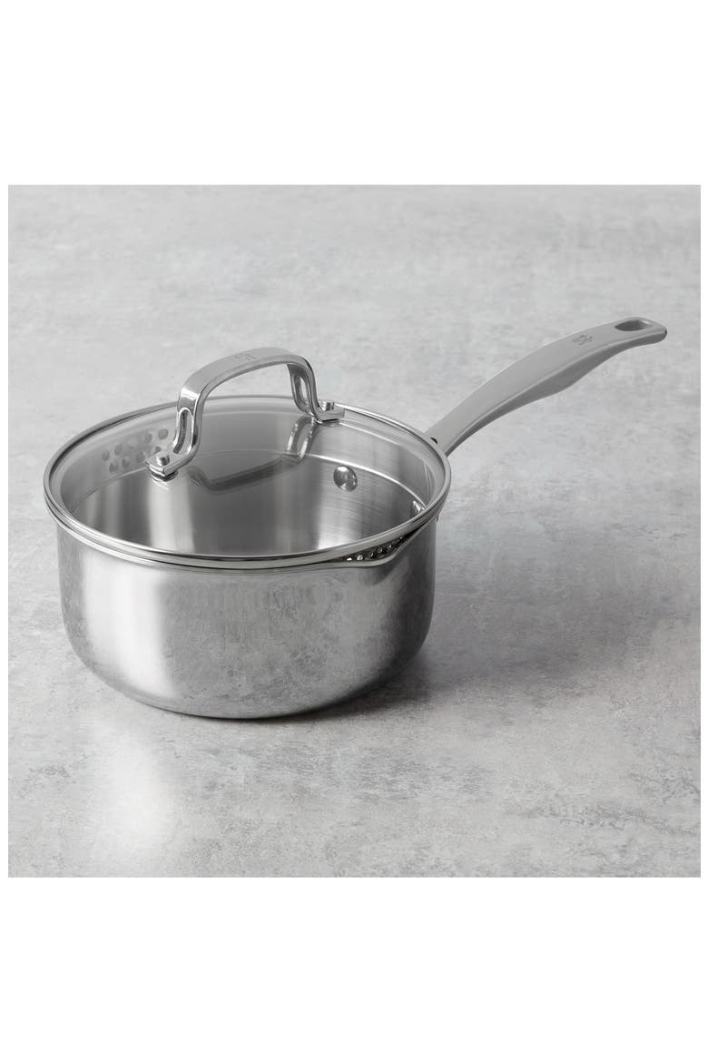 Clad H3 8-Inch Stainless Steel Saucepan, Alternate, color, STAINLESS STEEL