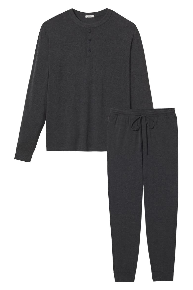 Henry Jersey Pajamas, Alternate, color, CHARCOAL HEATHER