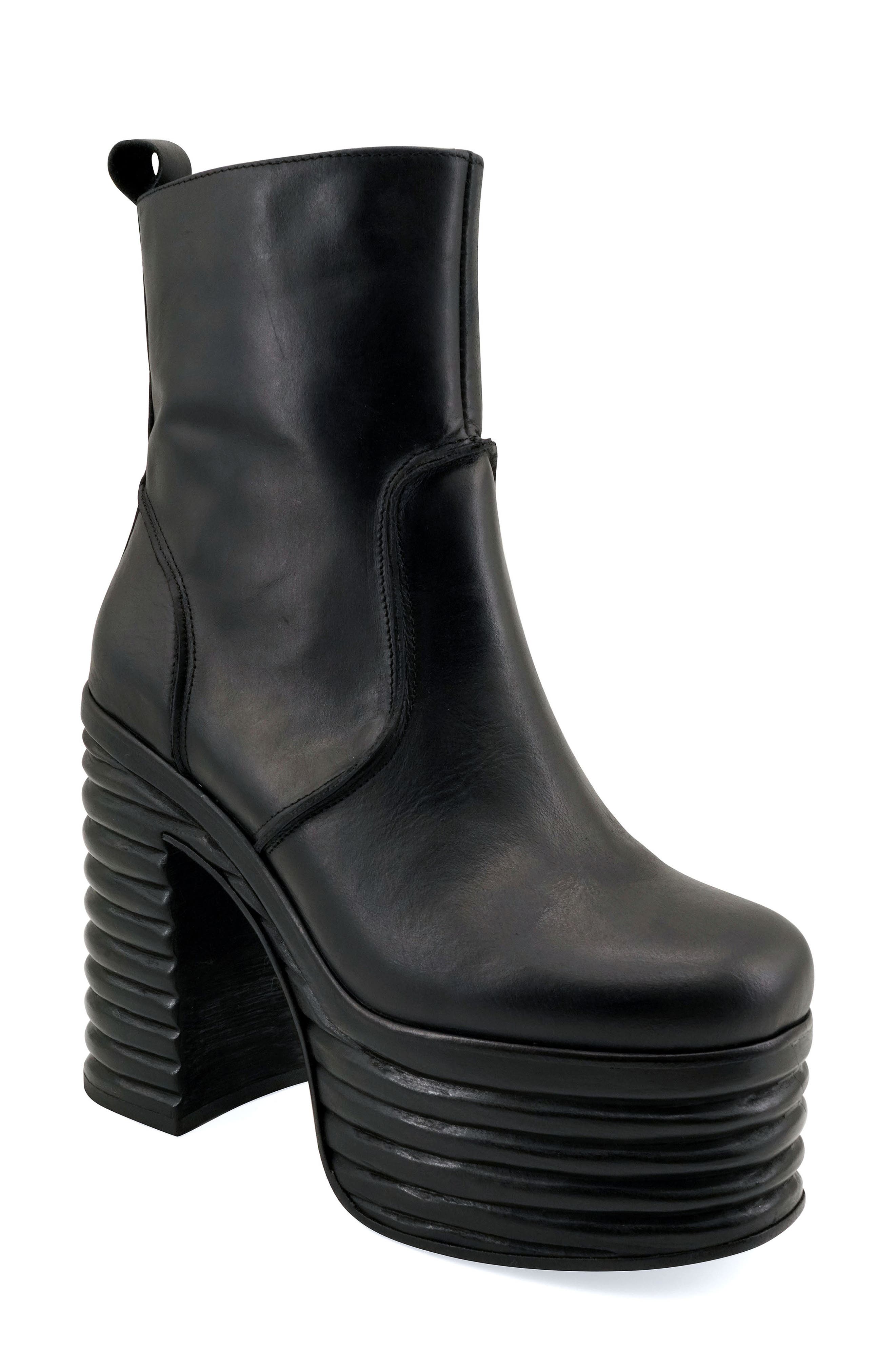 ZIGI Argelia Waterproof Platform Bootie, Main, color, Black