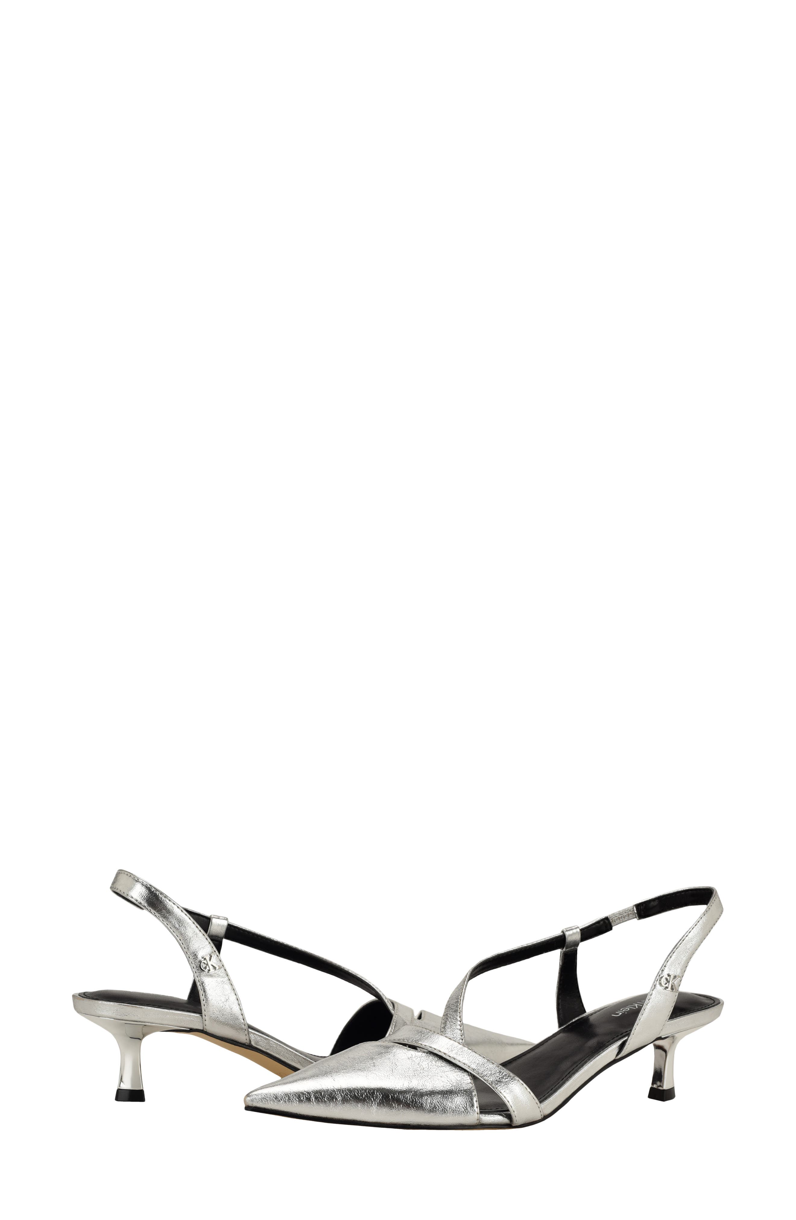 Calvin Klein Arlanna Slingback Pointed Toe Kitten Heel Pump, Alternate, color, 