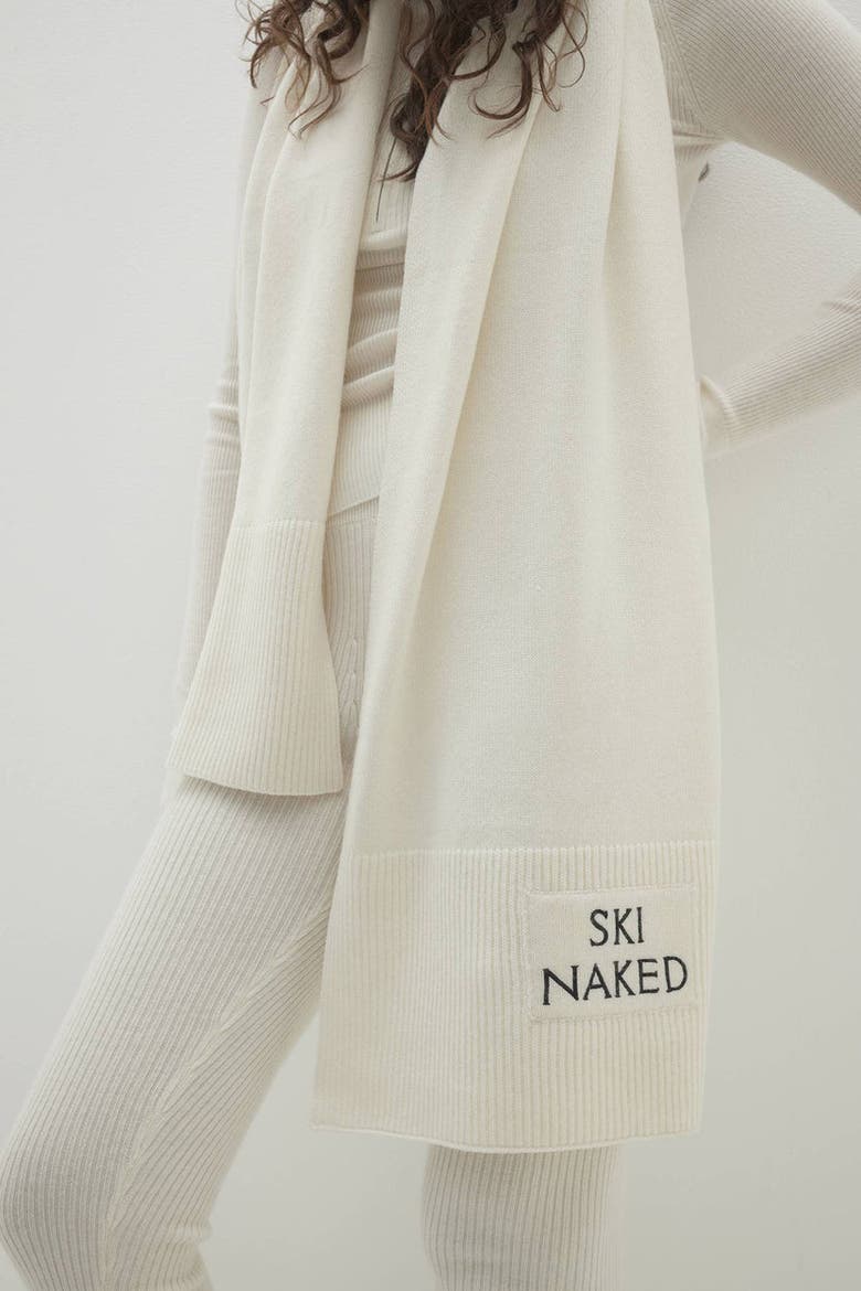 Ski Naked Scarf, Alternate, color, Ecru