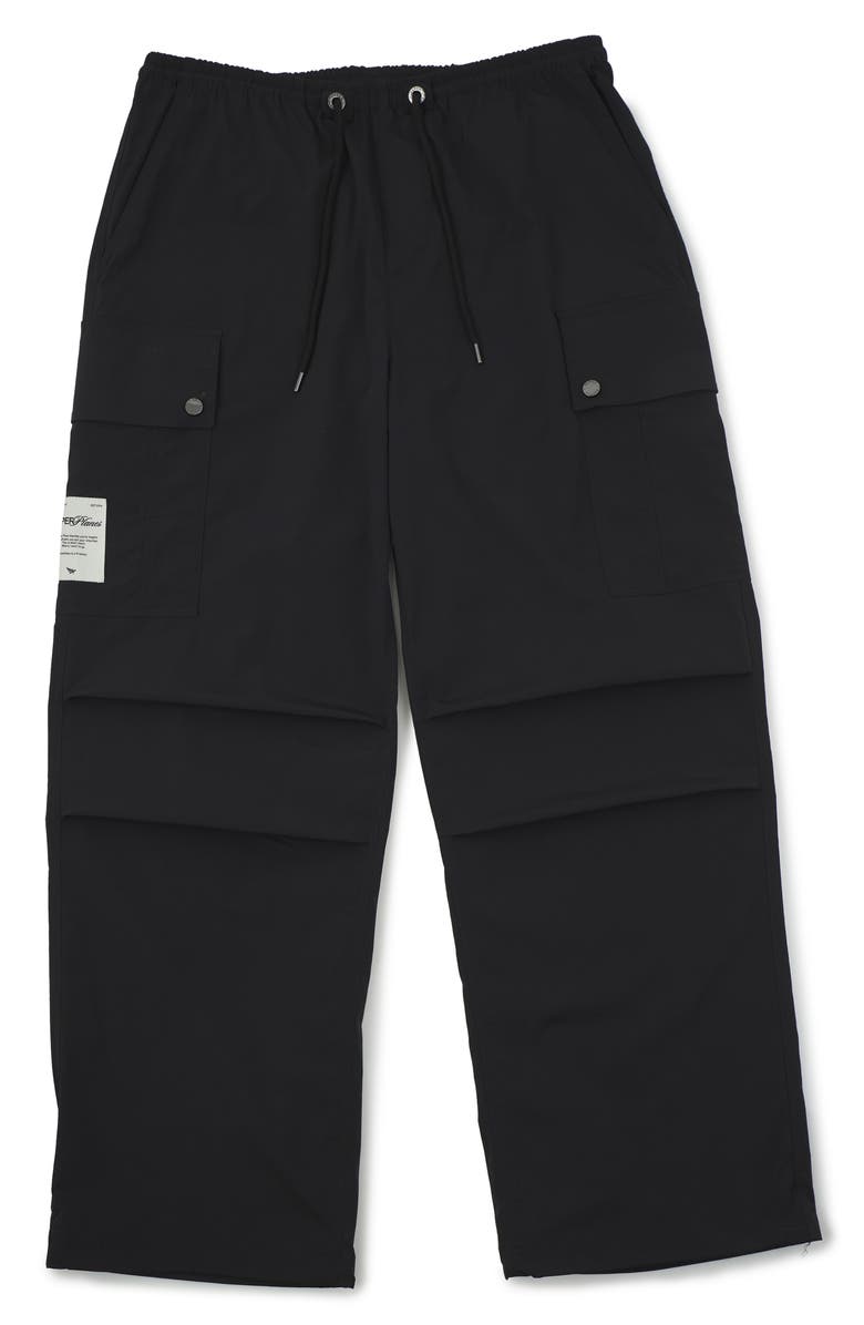 PAPER PLANES Wide Leg Cargo Pants, Main, color, Black