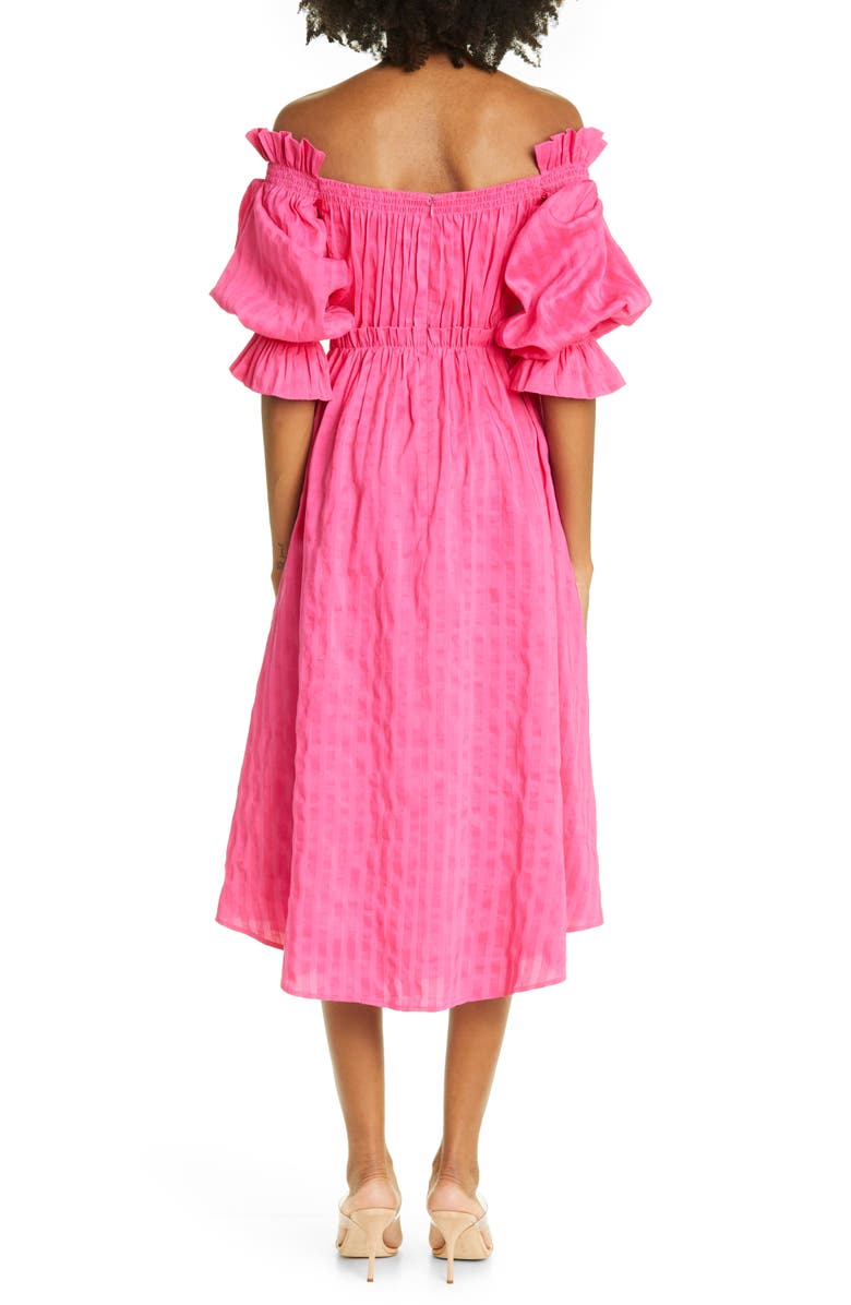 Cult Gaia Simona Off the Shoulder Midi Dress, Alternate, color, 