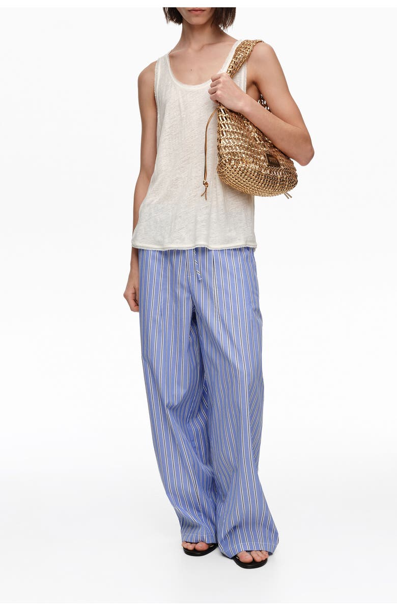 Bimba y Lola Woven Leather Shoulder Bag, Alternate, color, Gold