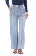 Bayeas Jess Seamed High Waist Raw Hem Ankle Straight Leg Jeans