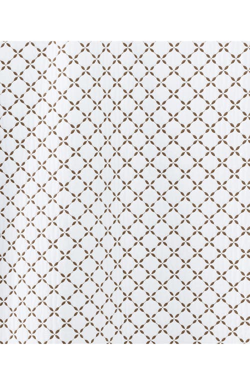 Lands' End Solid Diamond Double Voile Quilt In White