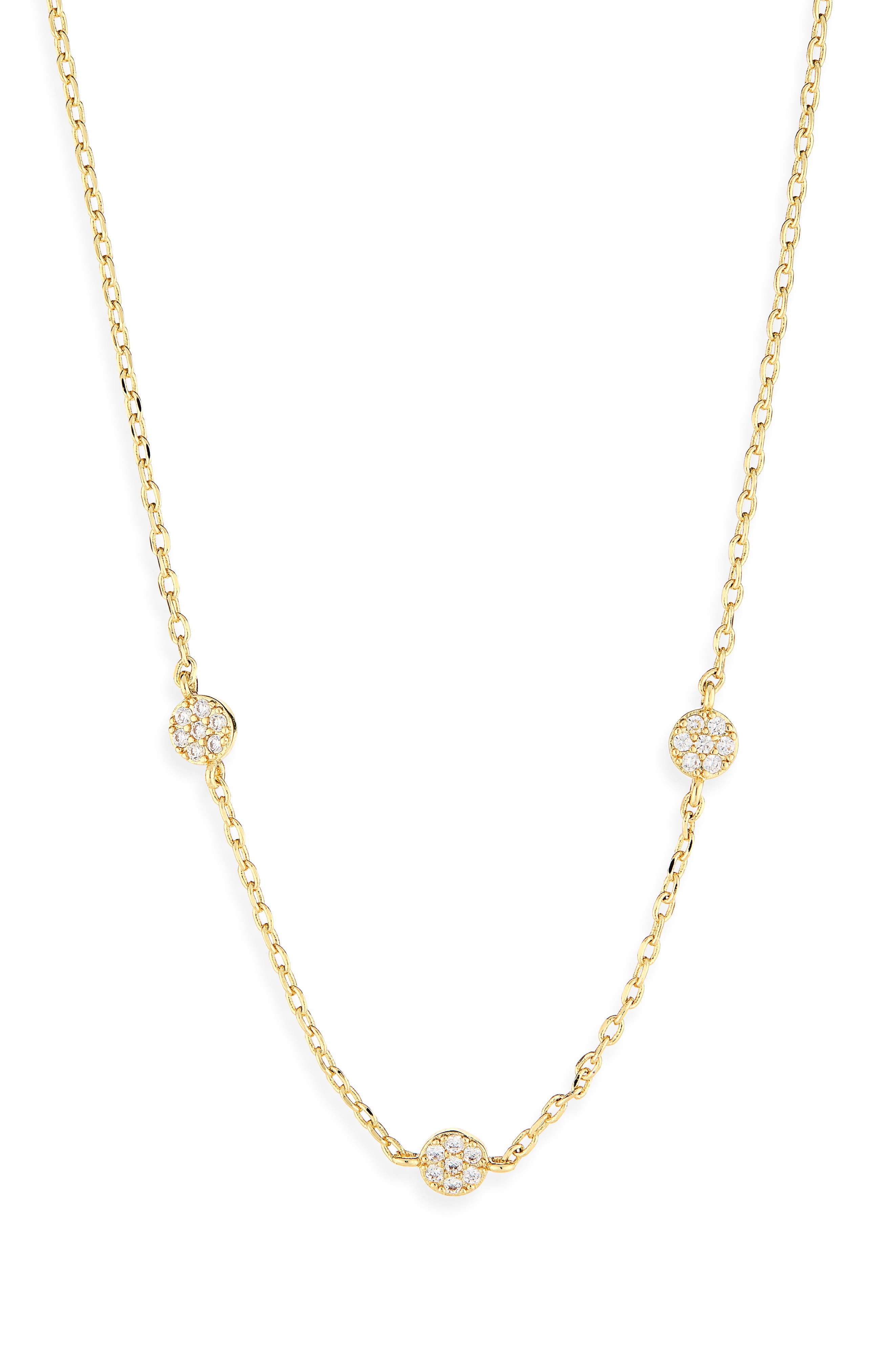 ARGENTO VIVO Pavé Cubic Zirconia Station Chain Necklace