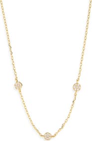 ARGENTO VIVO Pavé Cubic Zirconia Station Chain Necklace