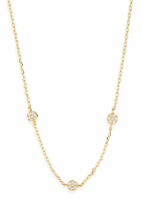 ARGENTO VIVO Pavé Cubic Zirconia Station Chain Necklace