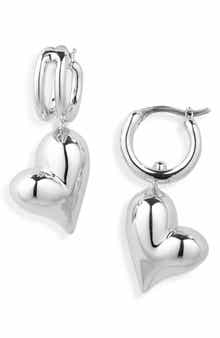 JENNY BIRD Heart Huggie Hoop Earrings