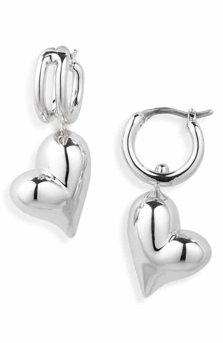 JENNY BIRD Heart Huggie Hoop Earrings