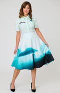 Unique Vintage Retro Style High Waist Vivien Swing Skirt