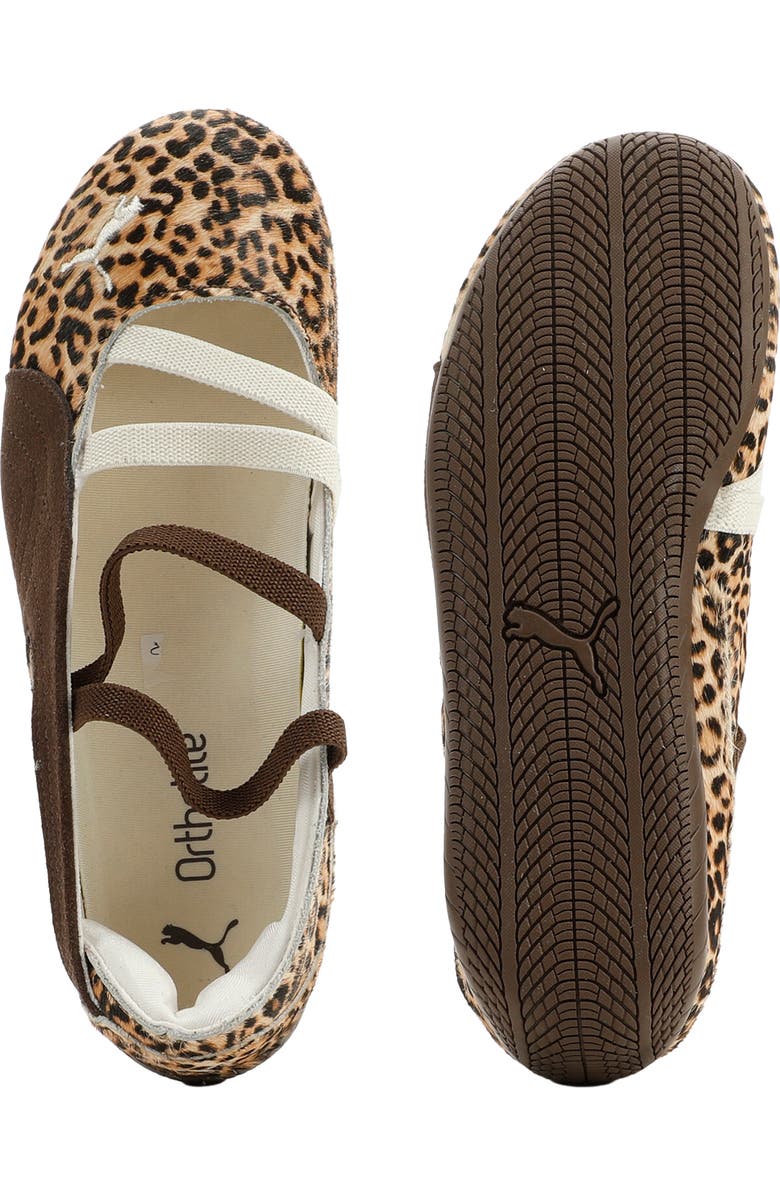 PUMA Kids' Speedcat Ballet Genuine Calf Hair Sneaker, Alternate, color, Chocolate/ Warm White