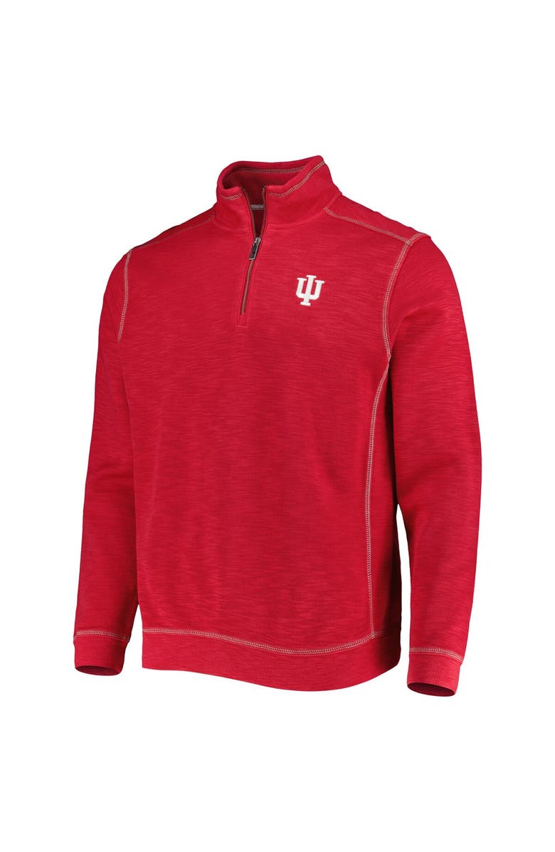 Tommy Bahama Men's Tommy Bahama Crimson Indiana Hoosiers Sport Tobago Bay Tri-Blend Mock Neck Half-Zip Jacket, Alternate, color, 
