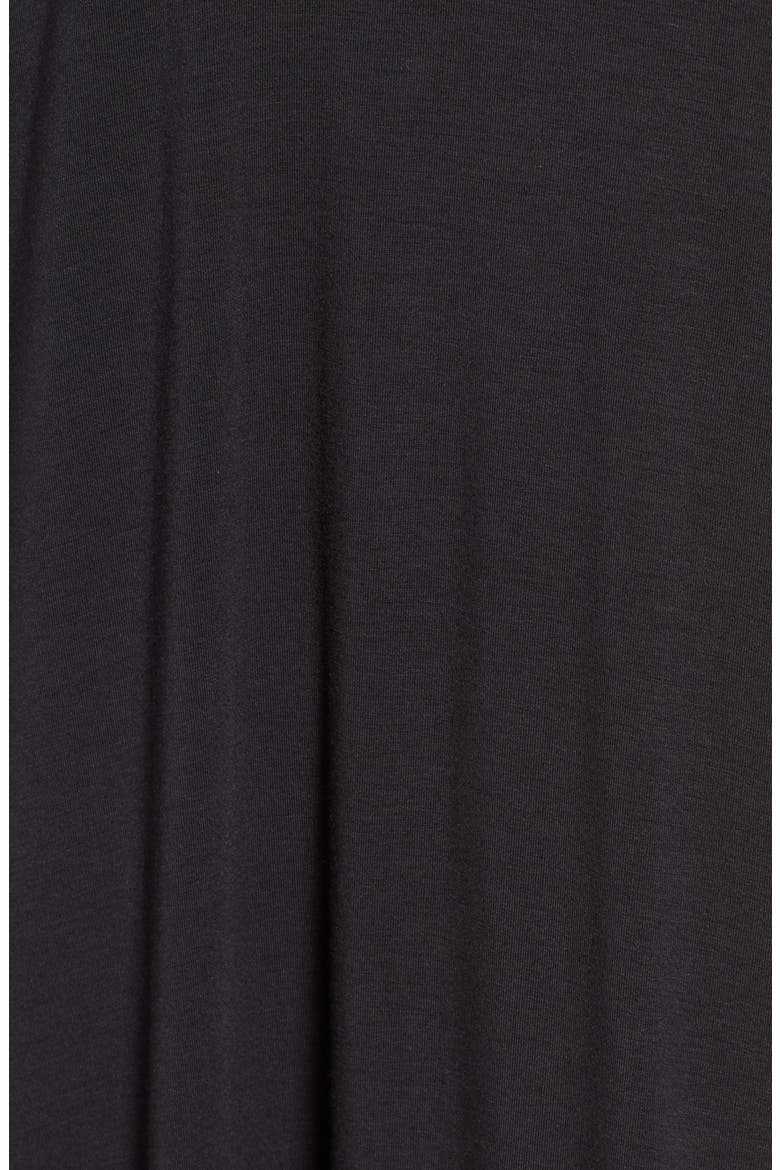 Luxe Jersey Nightgown, Alternate, color, BLACK