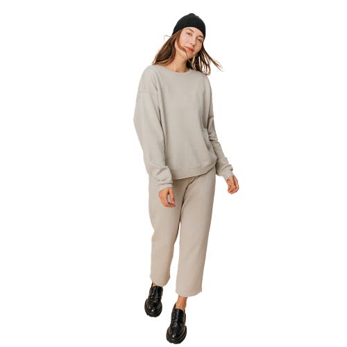 Ocio Organic Cotton Teddy Cropped Pant In Neutral