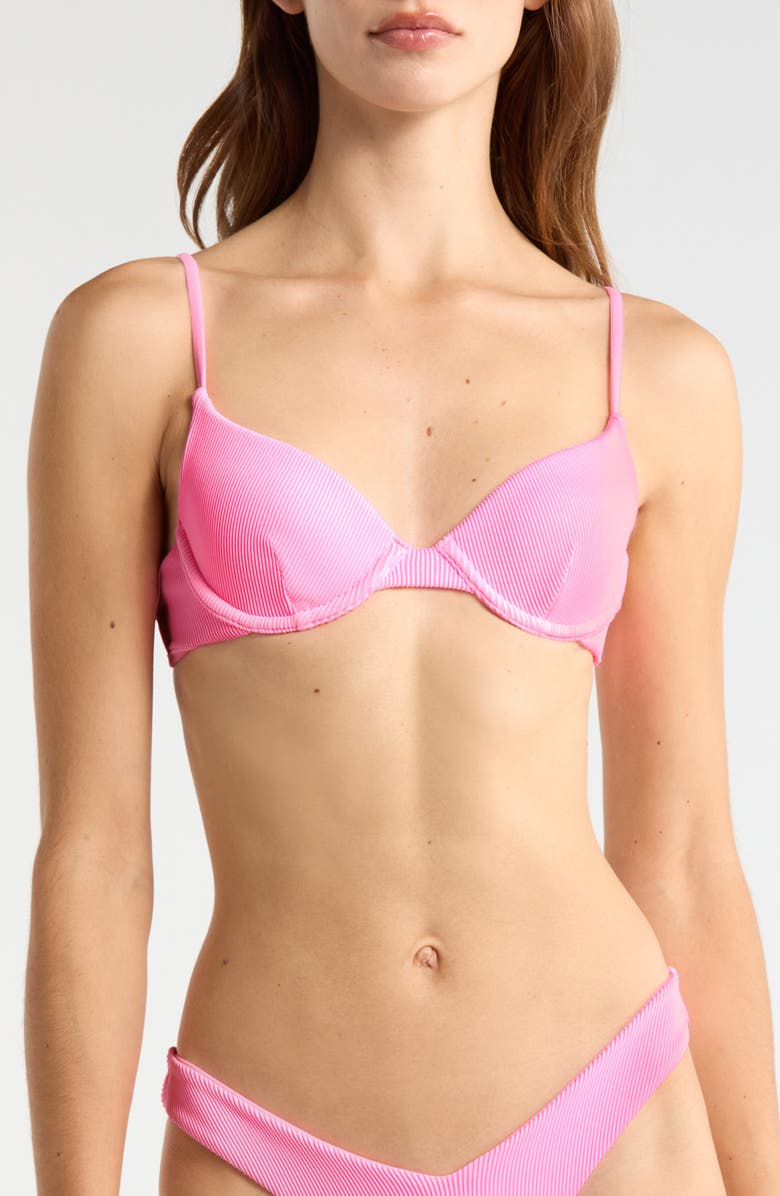 Kulani Kinis Underwire Bikini Top, Main, color, Fairy Floss