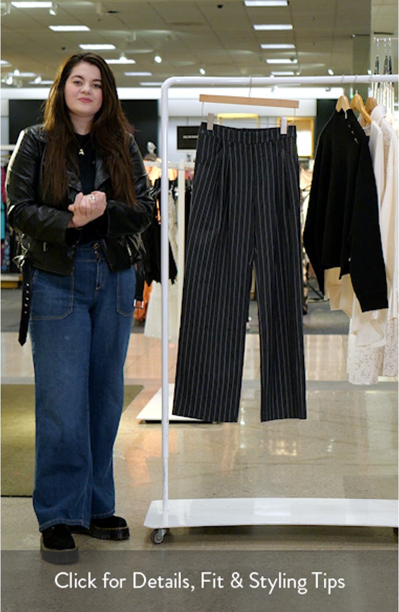 Pinstripe High Waist Trousers, sales video thumbnail