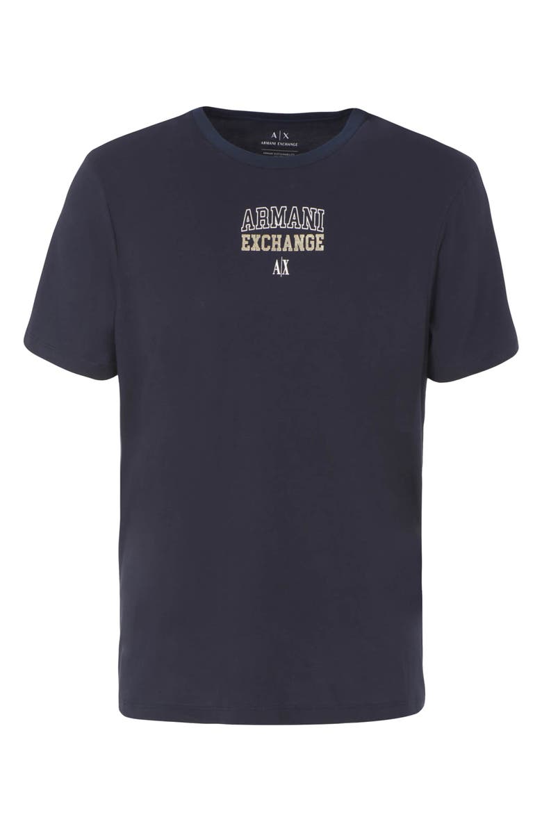 Armani Exchange Metallic Logo Cotton Graphic T-Shirt, Alternate, color, 
