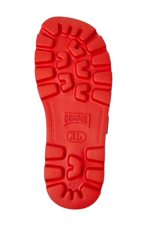 Camper Brutus Slide Sandal In Bright Red