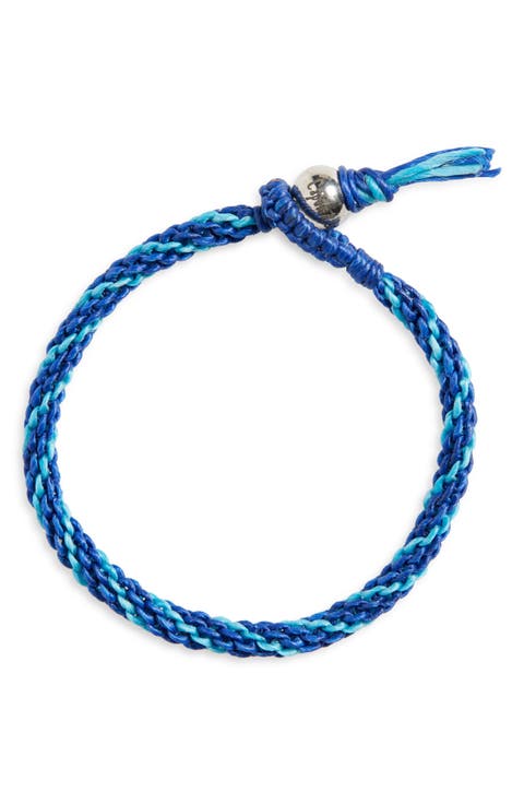 Men's Hand-Knotted Stripe Macramé Bracelet