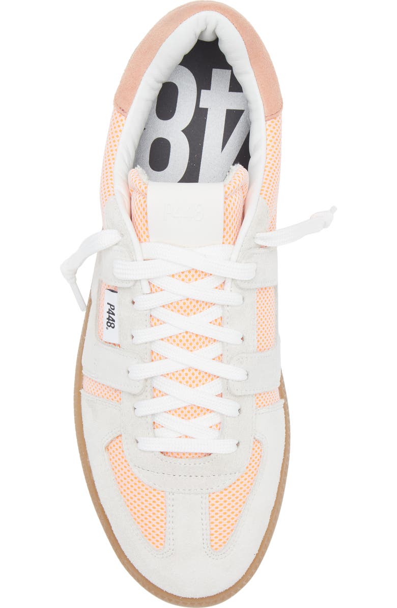 P448 Monza Low Top Sneaker, Alternate, color, White/Orange