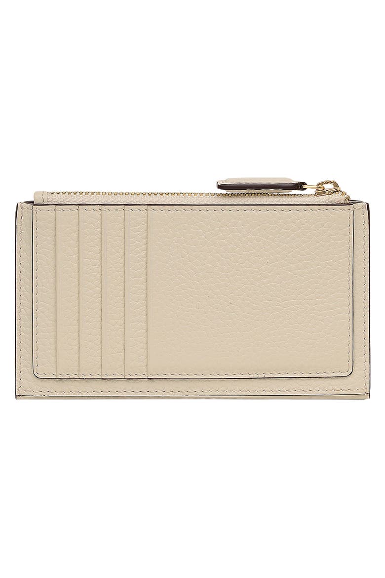 Among the Trees Medium Zip Top Leather Bifold Wallet, Alternate, color, SALT
