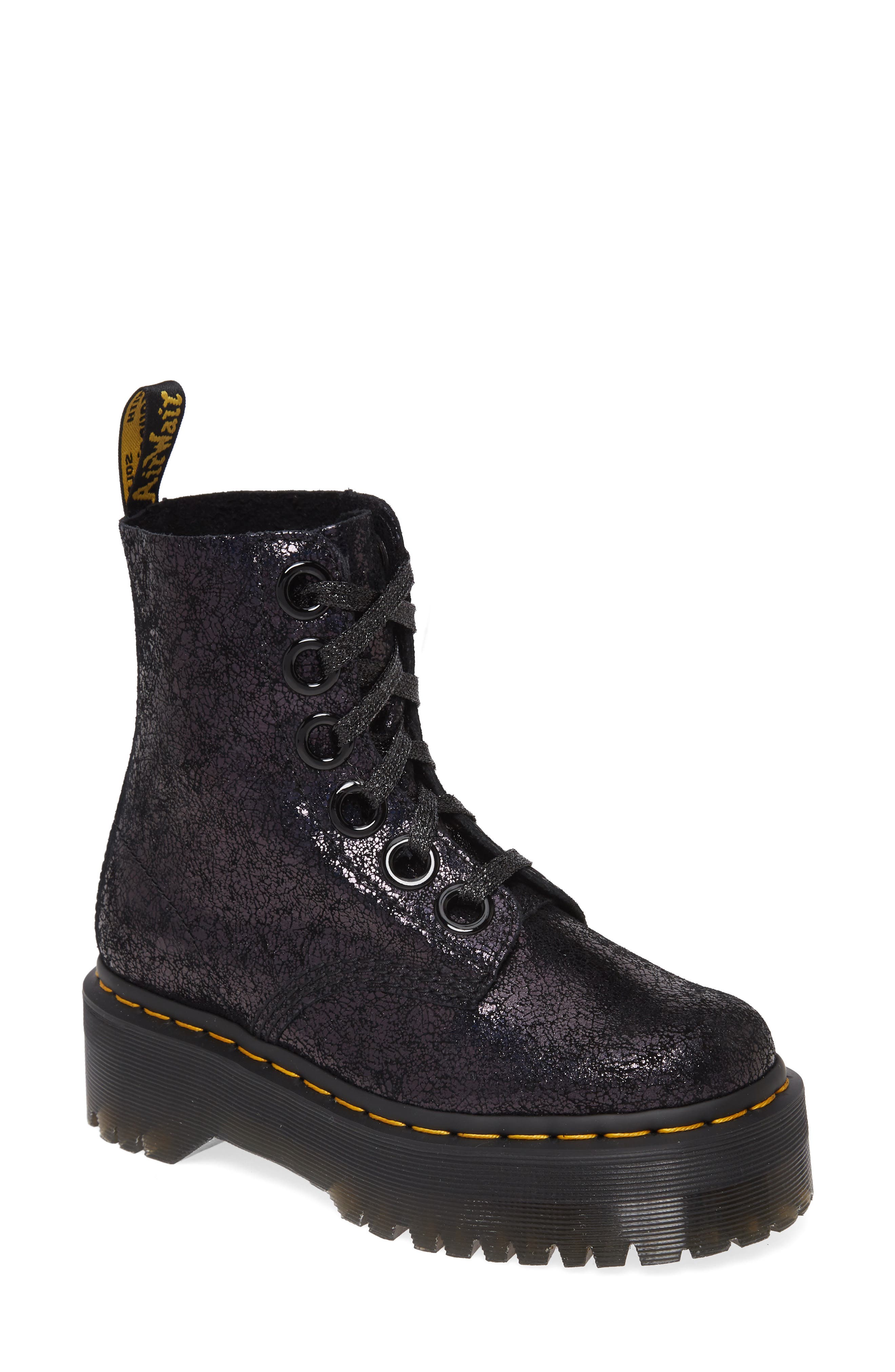 Dr. Martens Molly Crackle Boot, Main, color, 