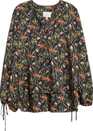 Cinq à Sept Windswept Meadow Rosella Button-Up Shirt