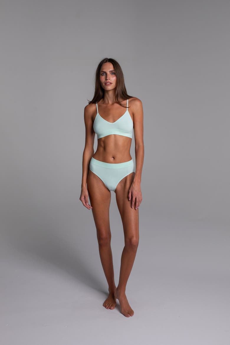 Low Show V Bralette, Main, color, Pistachio