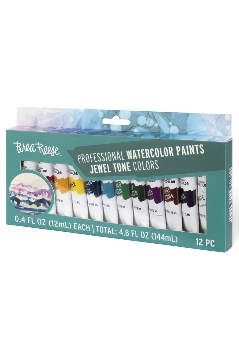 Professional Watercolor Paint Set 12 Tubes, Alternate, color, Multicolored