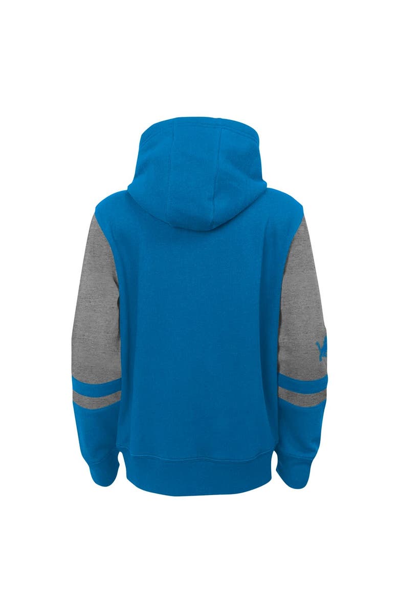 Outerstuff Youth Blue Detroit Lions Stadium Color-Block Full-Zip Hoodie, Alternate, color, 