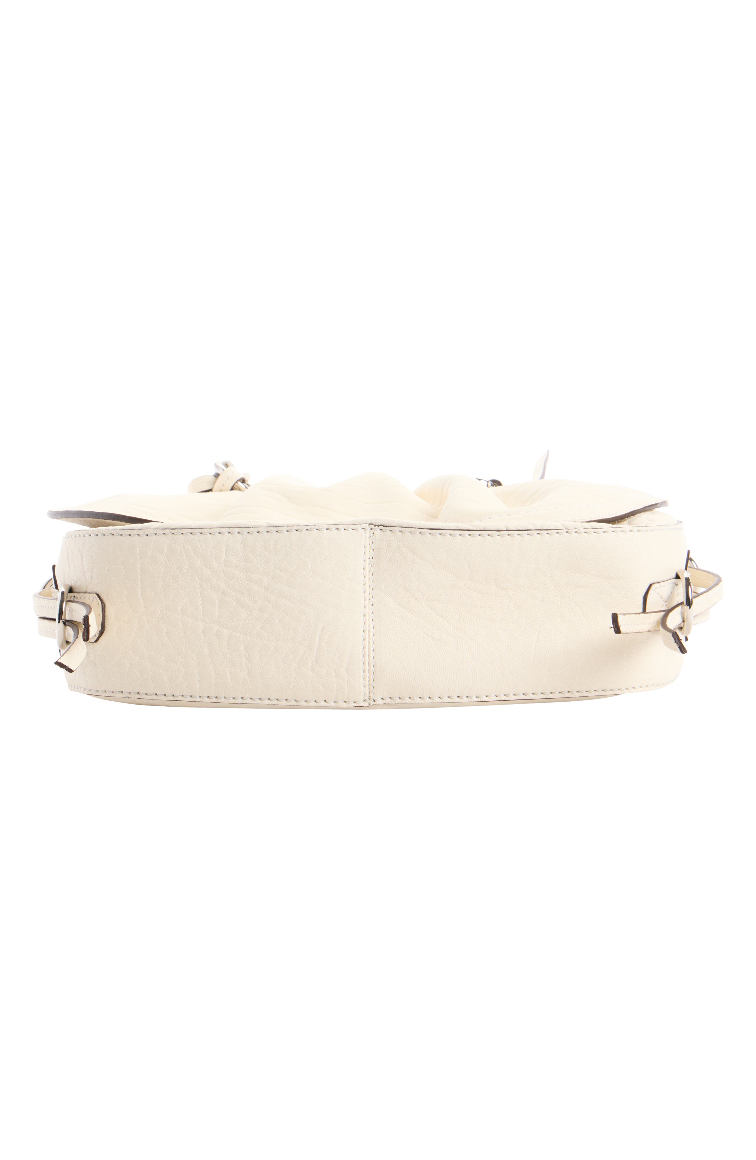 Bolton Bubble Pebbled Leather Hobo Bag, Alternate, color, CHALK