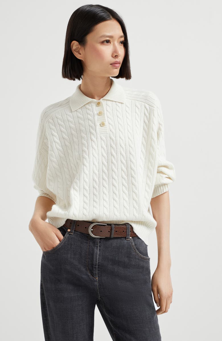 Brunello Cucinelli Calfskin belt, Alternate, color, Tobacco