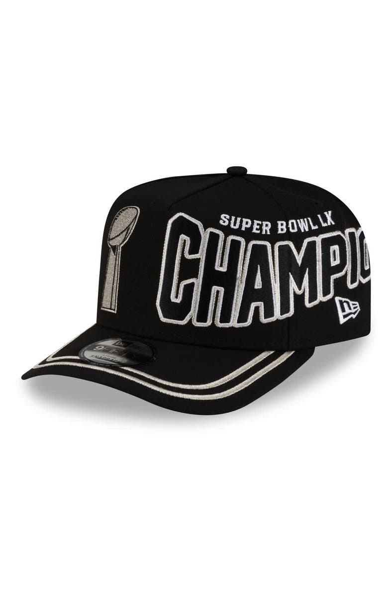 New Era Men's New Era Black Seattle Seahawks Super Bowl LX Champions Parade A-Frame 9FIFTY Snapback Hat, Main, color, Black