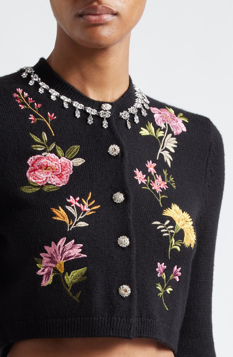 Cinq à Sept Isolde Floral Embroidery Cardigan, Alternate, color, 