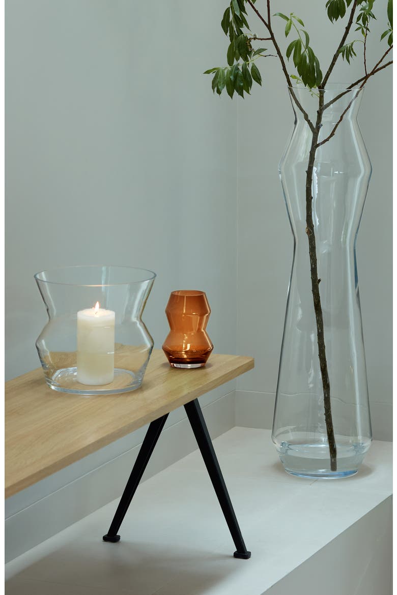 Sculpt Glass Lantern/Vase, Alternate, color, CLEAR