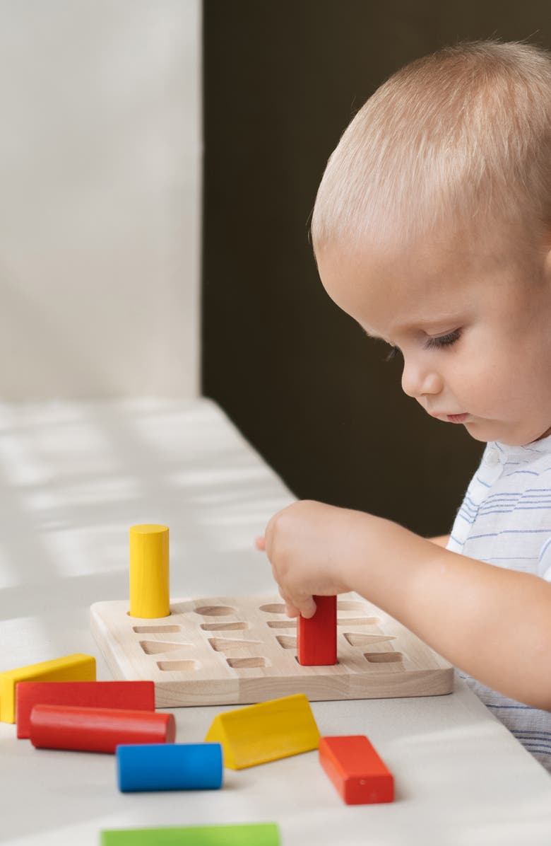 PlanToys<sup>®</sup> Geometric Peg Board, Alternate, color, Assorted