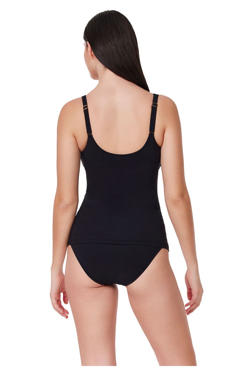 Profile by Gottex Beyond Time D-Cup Tankini Top, Alternate, color, Black