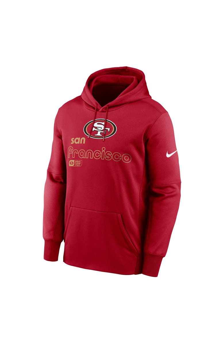 Nike Men's Nike Scarlet San Francisco 49ers Performance Pullover Hoodie, Alternate, color, 