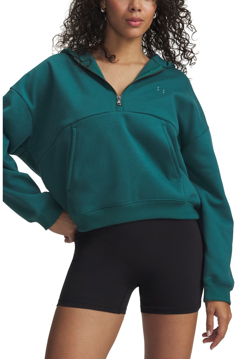 Icon Fleece Half Zip Hoodie, Main, color, GRN