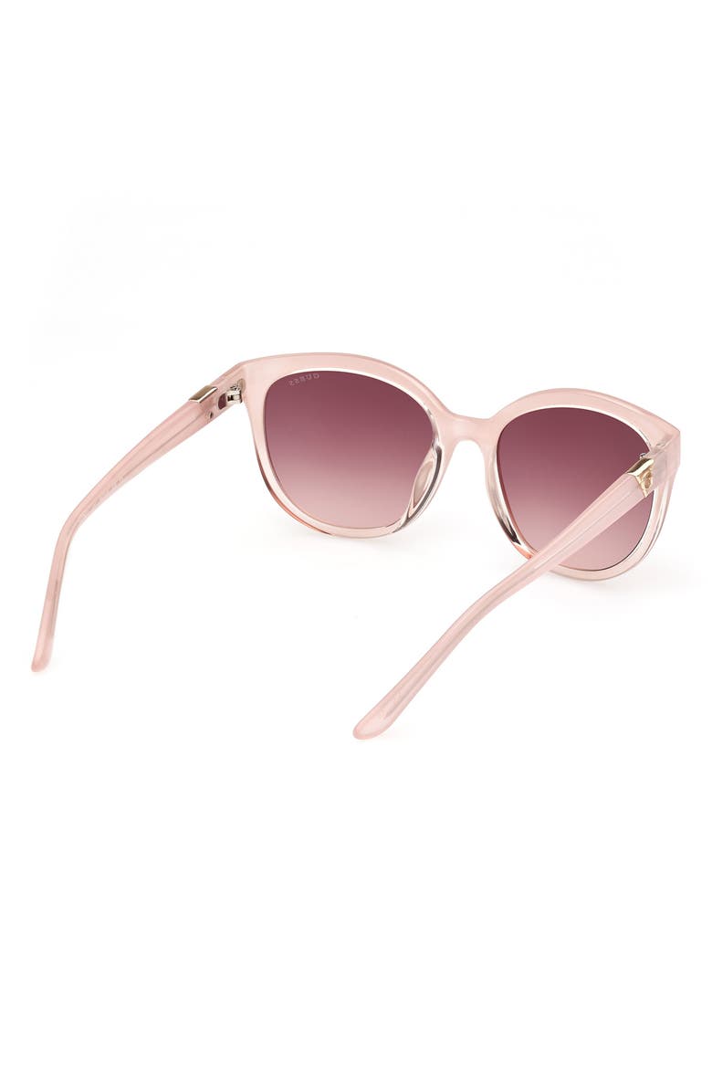 GUESS Round Sunglasses, Alternate, color, Pink / Gradient Bordeaux