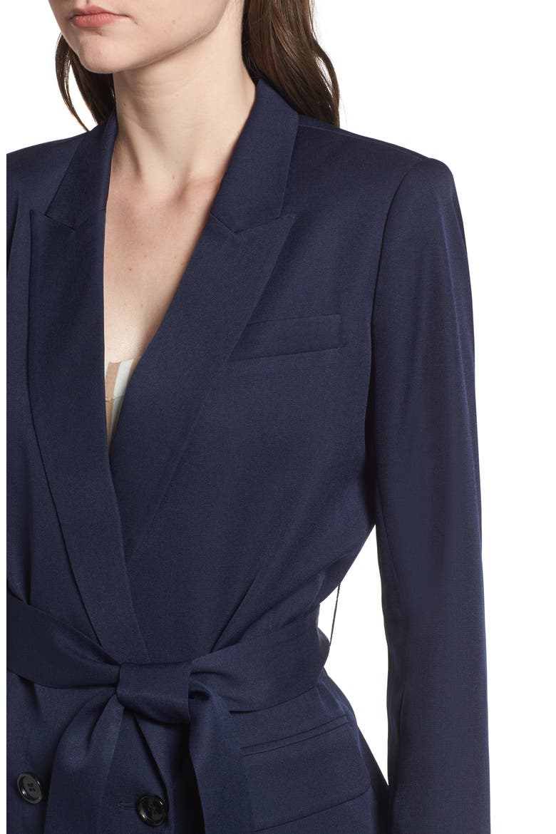 Belted Blazer, Alternate, color, NAVY