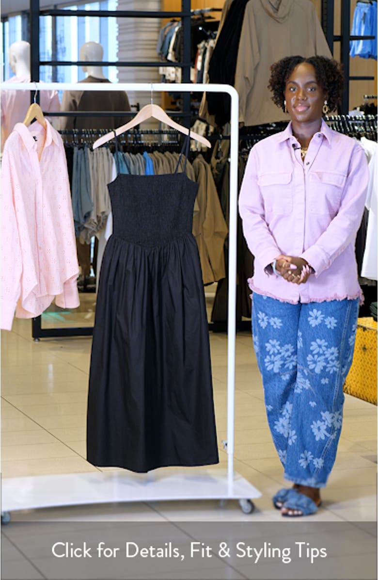 Essential Smocked Cotton Sundress, sales video thumbnail