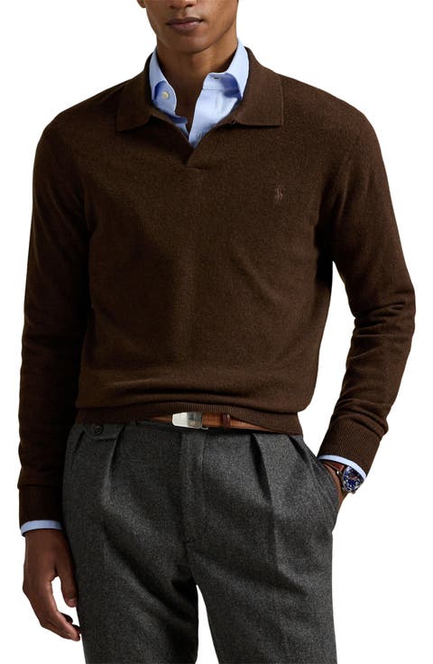Merino Wool Polo Sweater