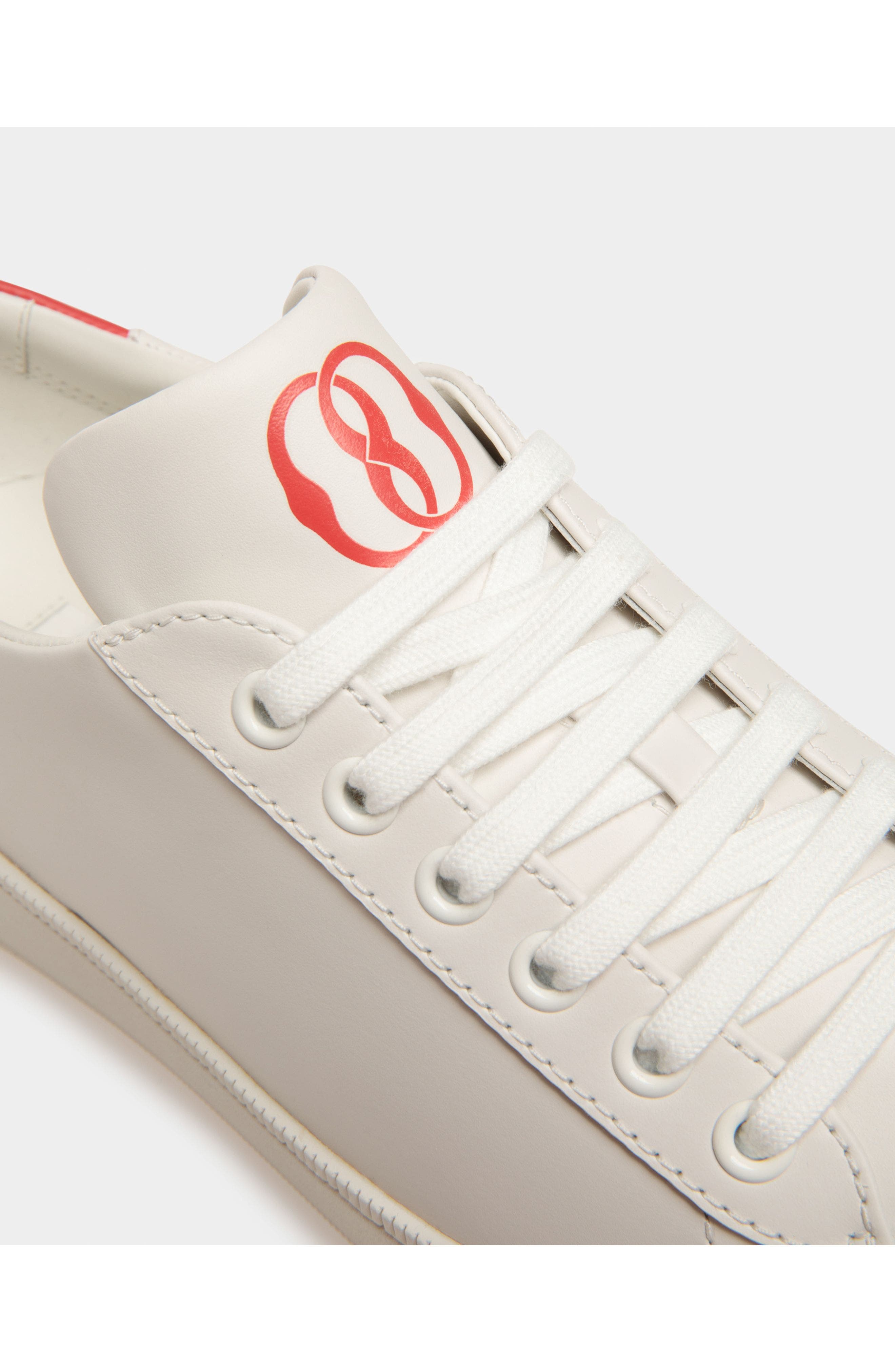 Bally Leather Raise Sneaker, Alternate, color, White