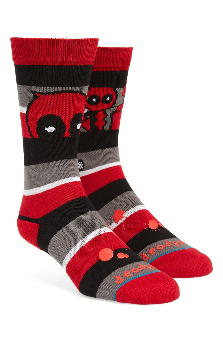 Stance Deadpool Stripe Socks, Main, color, 
