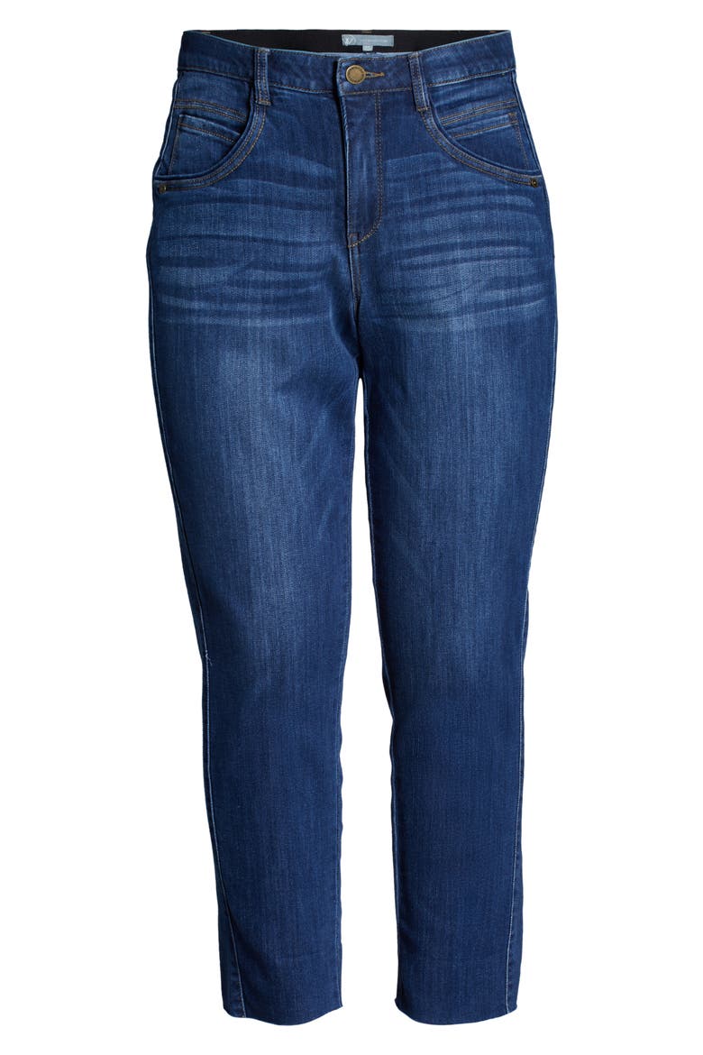 Ab-solution High Waist Ankle Slim Straight Leg Jeans (Nordstrom Exclusive), Alternate, color, BL-BLUE