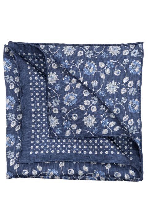 Nunzio - Double Sided Silk Pocket Square for Men