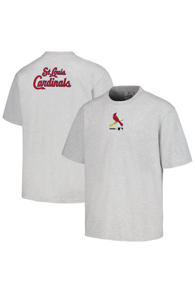 Men's PLEASURES  Gray St. Louis Cardinals Mascot T-Shirt, Main, color, Gray